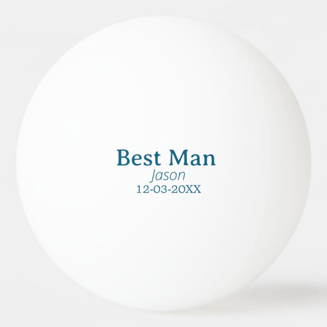 Pelota De Ping Pong fiesta de soltera del padrino de bodas añadir nomb (Anverso)