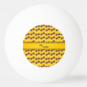 Pelota De Ping Pong Firetrucks amarillos conocidos personalizados