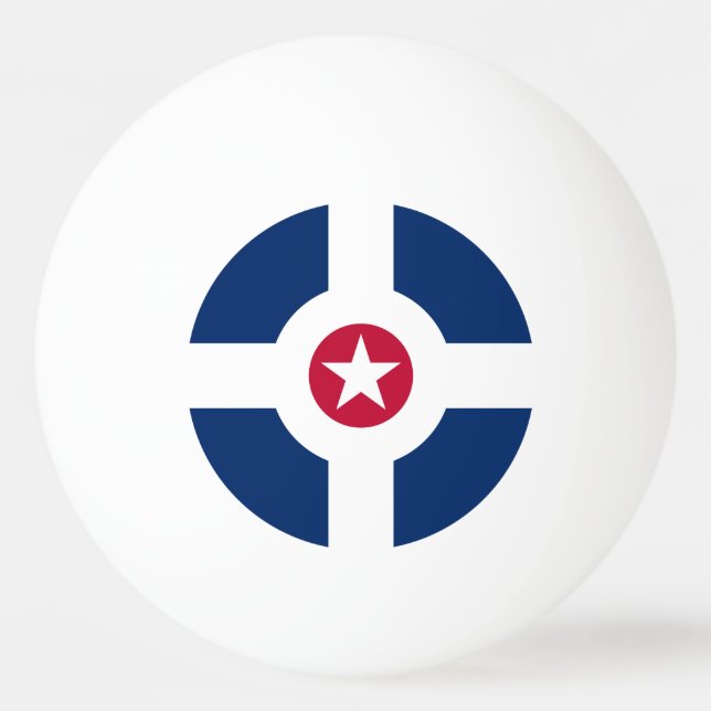 Pelota De Ping Pong Flag of Indianapolis, Indiana Ping Pong Ball (Anverso)