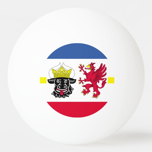 Pelota De Ping Pong Flag of Mecklenburg-Western Pomerania (Anverso)