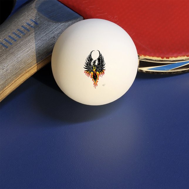 Pelota De Ping Pong Flamas tribales Phoenix Firebird (Subido por el creador)