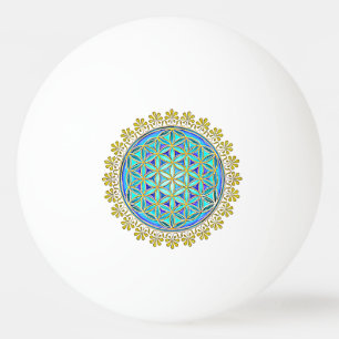 Pelota De Ping Pong Flor De Vida - Ornamentos De Florencia Vintage 1