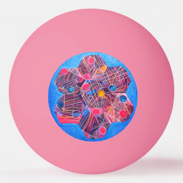 Pelota De Ping Pong flor espacial (Anverso)
