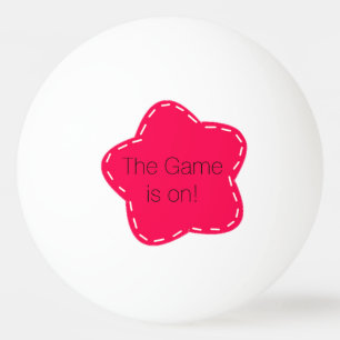 Pelota De Ping Pong Flor Rosa con dicho de Ping Pong