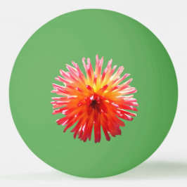 Pelota De Ping Pong Flor rosa y amarilla