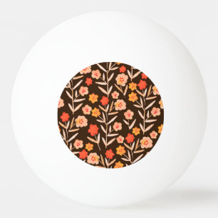 Pelota De Ping Pong Floral acuarela: textura dibujada a mano