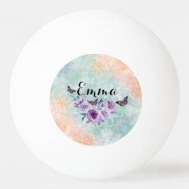 Pelota De Ping Pong Floral bouquet purple garden