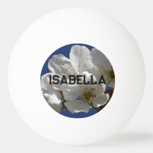 Pelota De Ping Pong Flores blancas ricas