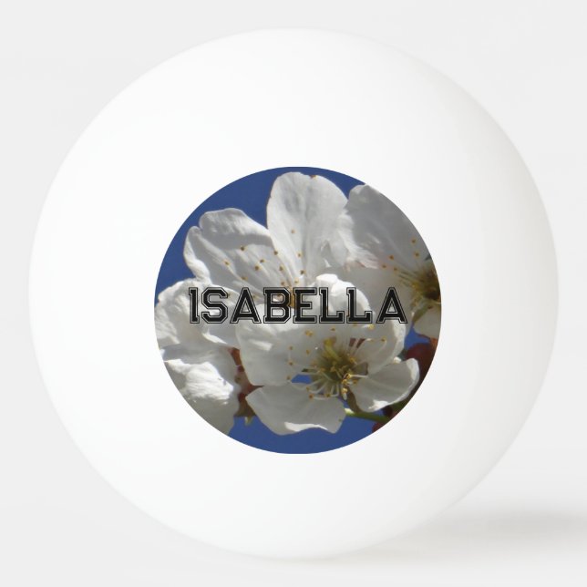 Pelota De Ping Pong Flores blancas ricas (Anverso)