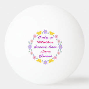 Pelota De Ping Pong Flores de Día de la Madre y mariposas