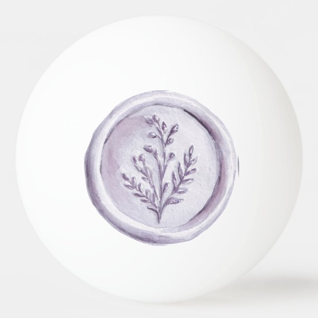Pelota De Ping Pong Flores de lavanda morada bonitas (Anverso)