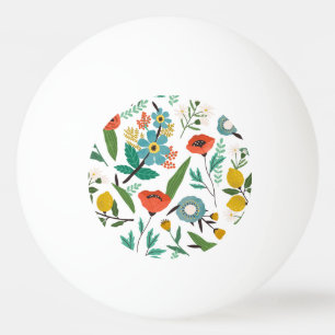 Pelota De Ping Pong Flores de primavera: patrón floral sin foco