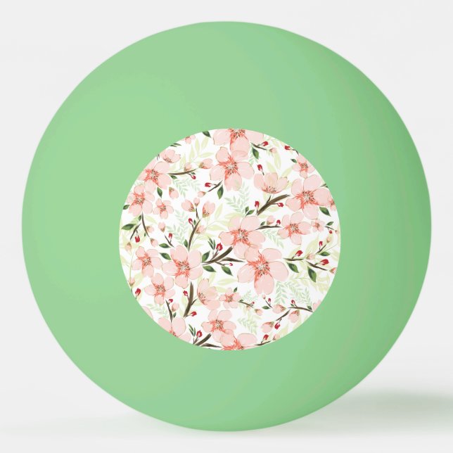 Pelota De Ping Pong Flores rosadas (Reverso)