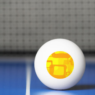 Pelota De Ping Pong Flujo Vibrante de Sol – Formas de Arte Abstracto M
