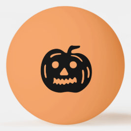 Pelota De Ping Pong Forma de calabaza Jack-O-Lantern de Halloween negr