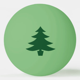 Pelota De Ping Pong Forma verde del árbol de Navidad en verde
