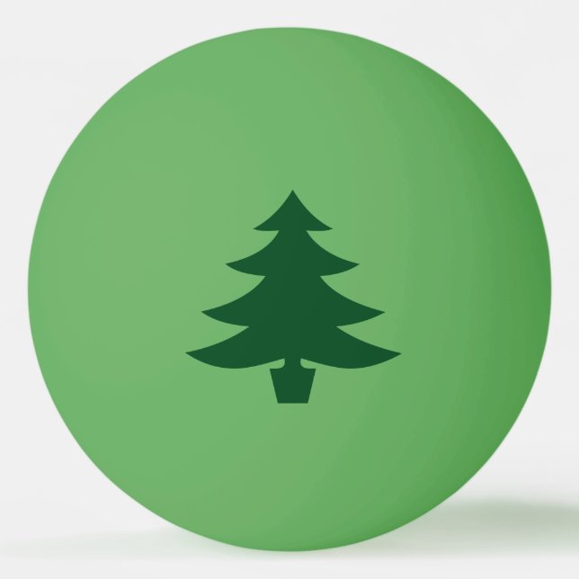 Pelota De Ping Pong Forma verde del árbol de Navidad en verde (Anverso)