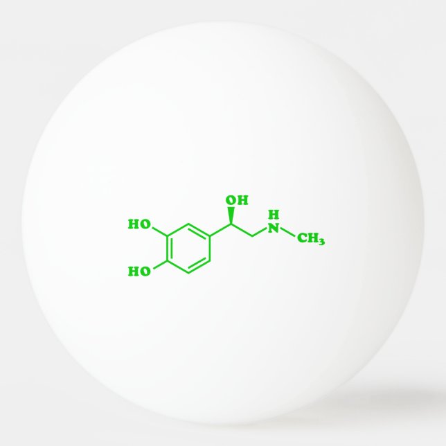 Pelota De Ping Pong Fórmula Química Molecular Adrenalina (Anverso)
