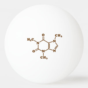 Pelota De Ping Pong Fórmula química molecular del café del cafeína
