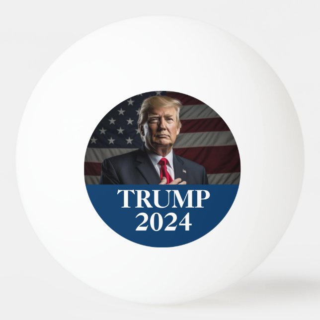 Pelota De Ping Pong Foto de Donald Trump - Trump 2024 (Anverso)
