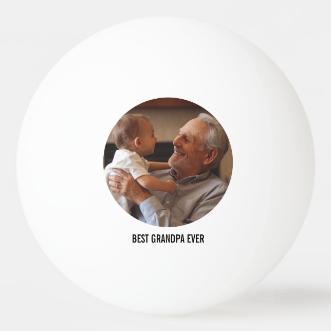 Pelota De Ping Pong Foto de la familia de Personalizados del mejor abu (Reverso)