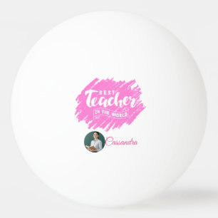 Pelota De Ping Pong Foto de la mejor profesora del mundo en acuarela r