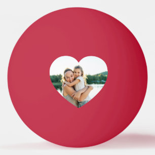 Pelota De Ping Pong Foto del corazón Mejor mamá del mundo Rojo