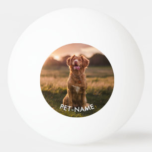 Pelota De Ping Pong Foto personalizada con el nombre de tu perro