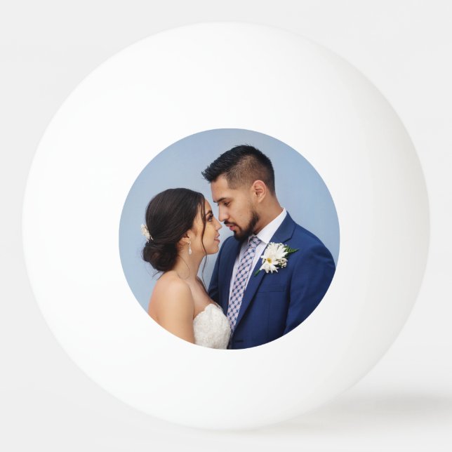 Pelota De Ping Pong Foto personalizada de Boda de parejas (Anverso)
