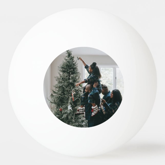 Pelota De Ping Pong Foto personalizada de la familia de Navidades Pers (Anverso)