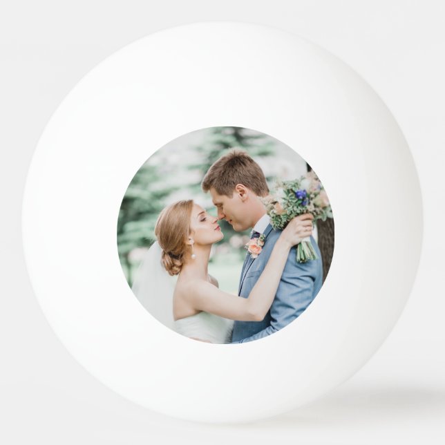 Pelota De Ping Pong Foto personalizada de pareja de boda personalizada (Anverso)