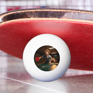 Pelota De Ping Pong Foto Personalizada Deporte Jugador