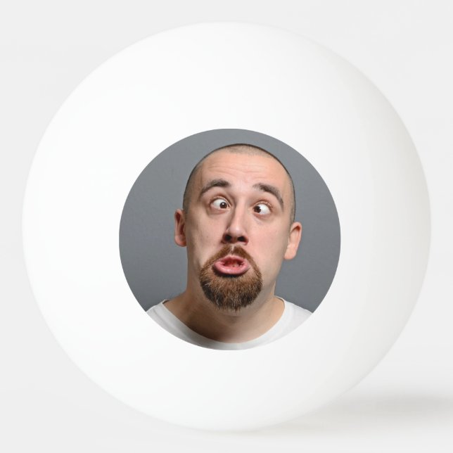 Pelota De Ping Pong Foto y texto personalizados (Anverso)