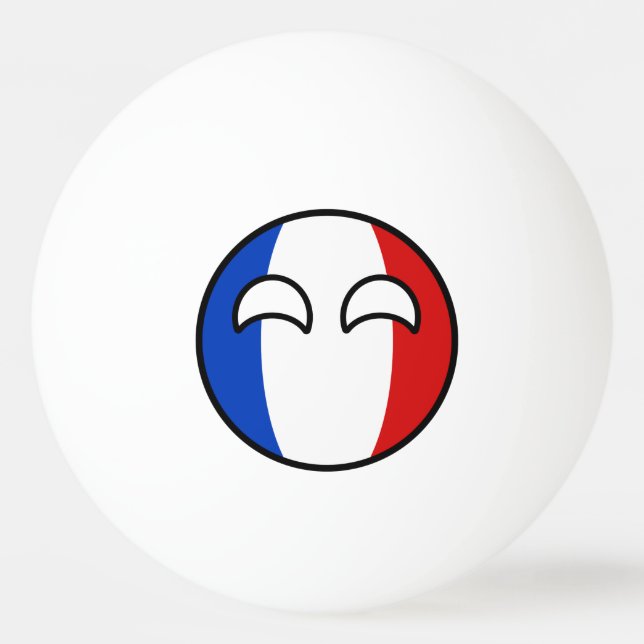 Pelota De Ping Pong Francia Geeky que tiende divertida Countryball (Anverso)