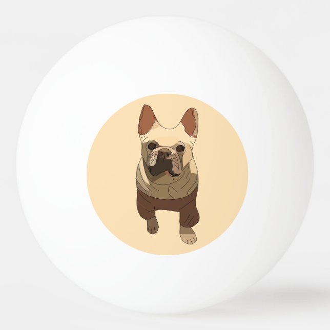 Pelota De Ping Pong French Bulldog, Soft Peach (Anverso)