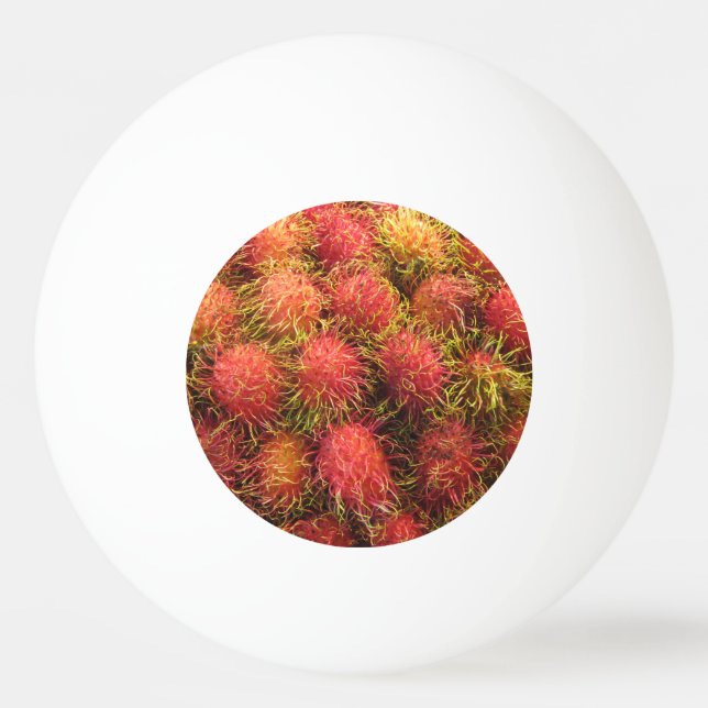 Pelota De Ping Pong Fruta tropical de Rambutan (Anverso)