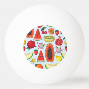 Pelota De Ping Pong Frutas Exóticas: Impresión a la moda sin problemas