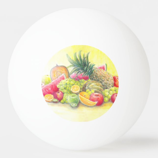 Pelota De Ping Pong Frutas felices (Anverso)