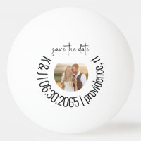 Fun Ping Pong Photo Wedding Save the Date