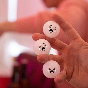 Pelota De Ping Pong Fun Yawning Cutie Face Ping Pong Ball