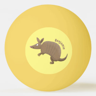 Pelota De Ping Pong Funny armadillo feliz personalizado ilustracion