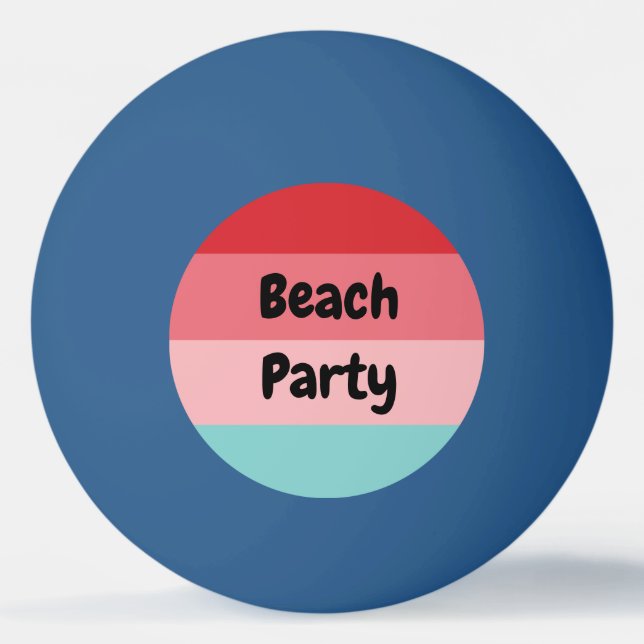 Pelota De Ping Pong Funny Colorful Beach Fiesta (Anverso)