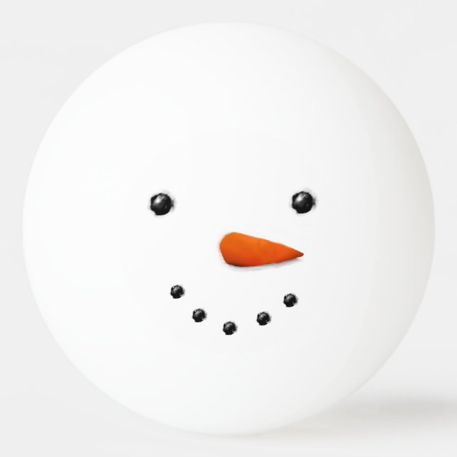 Pelota De Ping Pong Funny Holiday Snowman (Anverso)