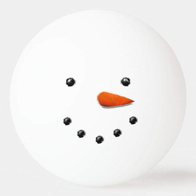 Pelota De Ping Pong Funny Holiday Snowman (Anverso)