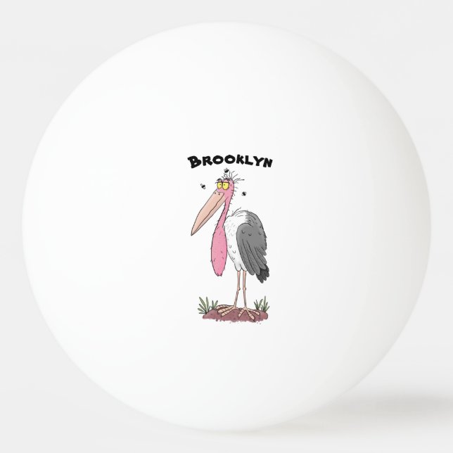 Pelota De Ping Pong Funny marabou stork personalizado (Anverso)
