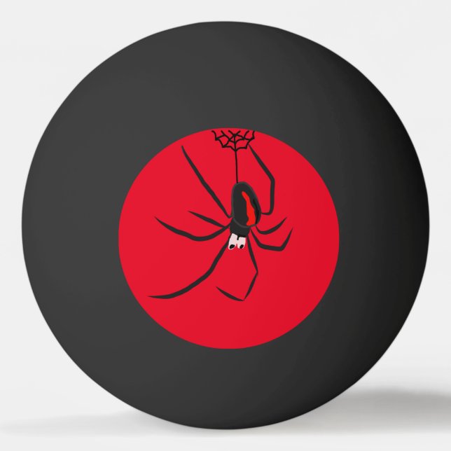 Pelota De Ping Pong Funny Red Back Spider Kids (Anverso)