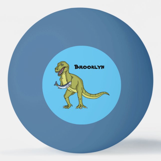 Pelota De Ping Pong Funny T rex dinosaur ilustracion (Anverso)