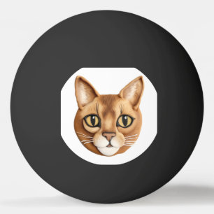Pelota De Ping Pong Gato Abisinio Inspirado en 3D