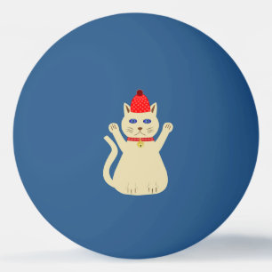 Pelota De Ping Pong Gato de Navidad Adorable