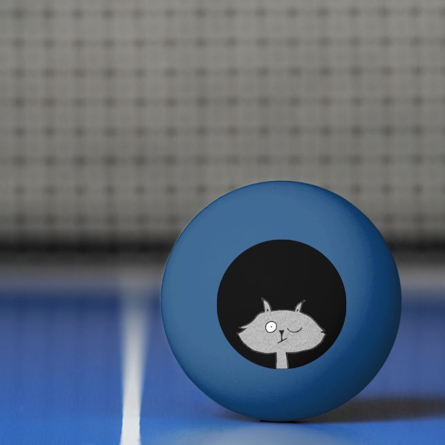 Pelota De Ping Pong Gato gris sórdido (Neto)